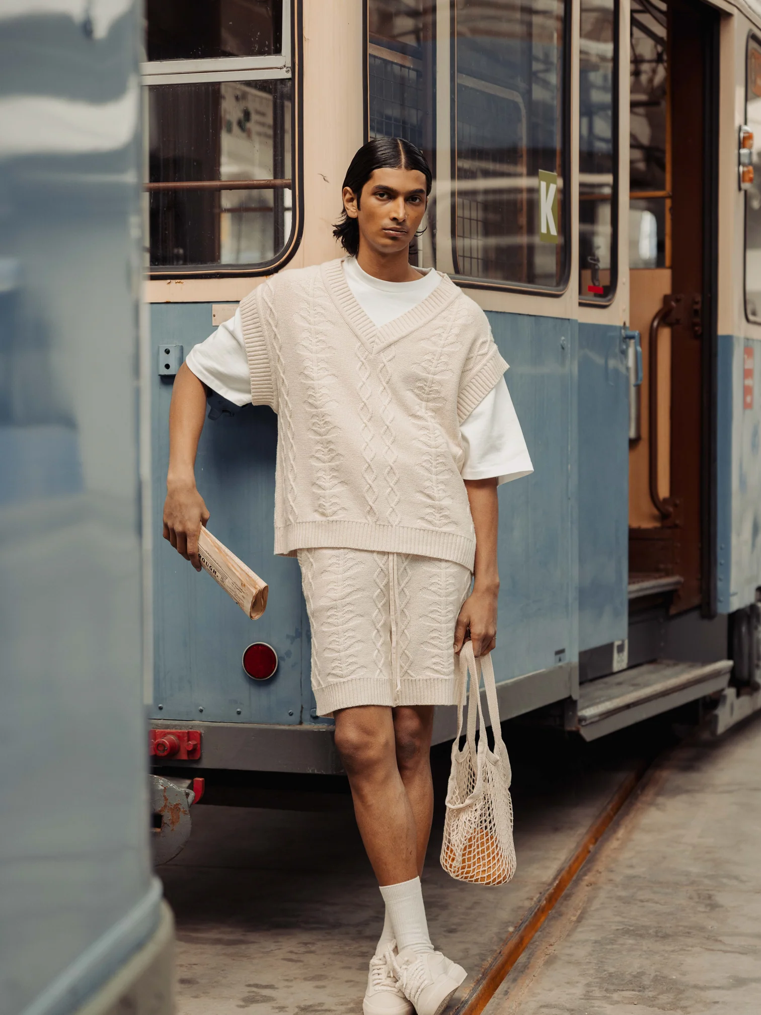 CABLE KNIT SHORTS - Image 6