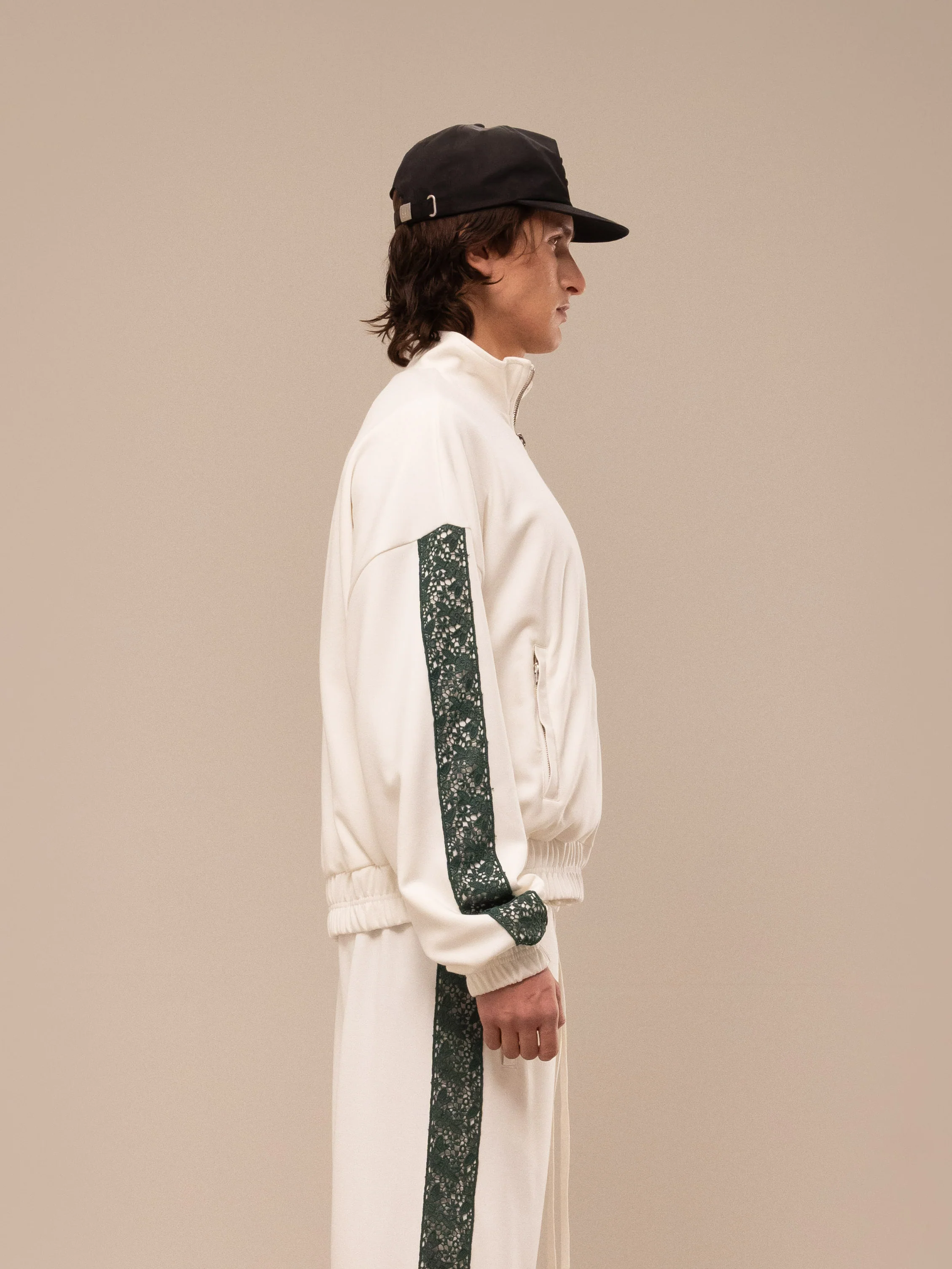 OLIVE TRACK JACKET OFF WHITE - Image 3
