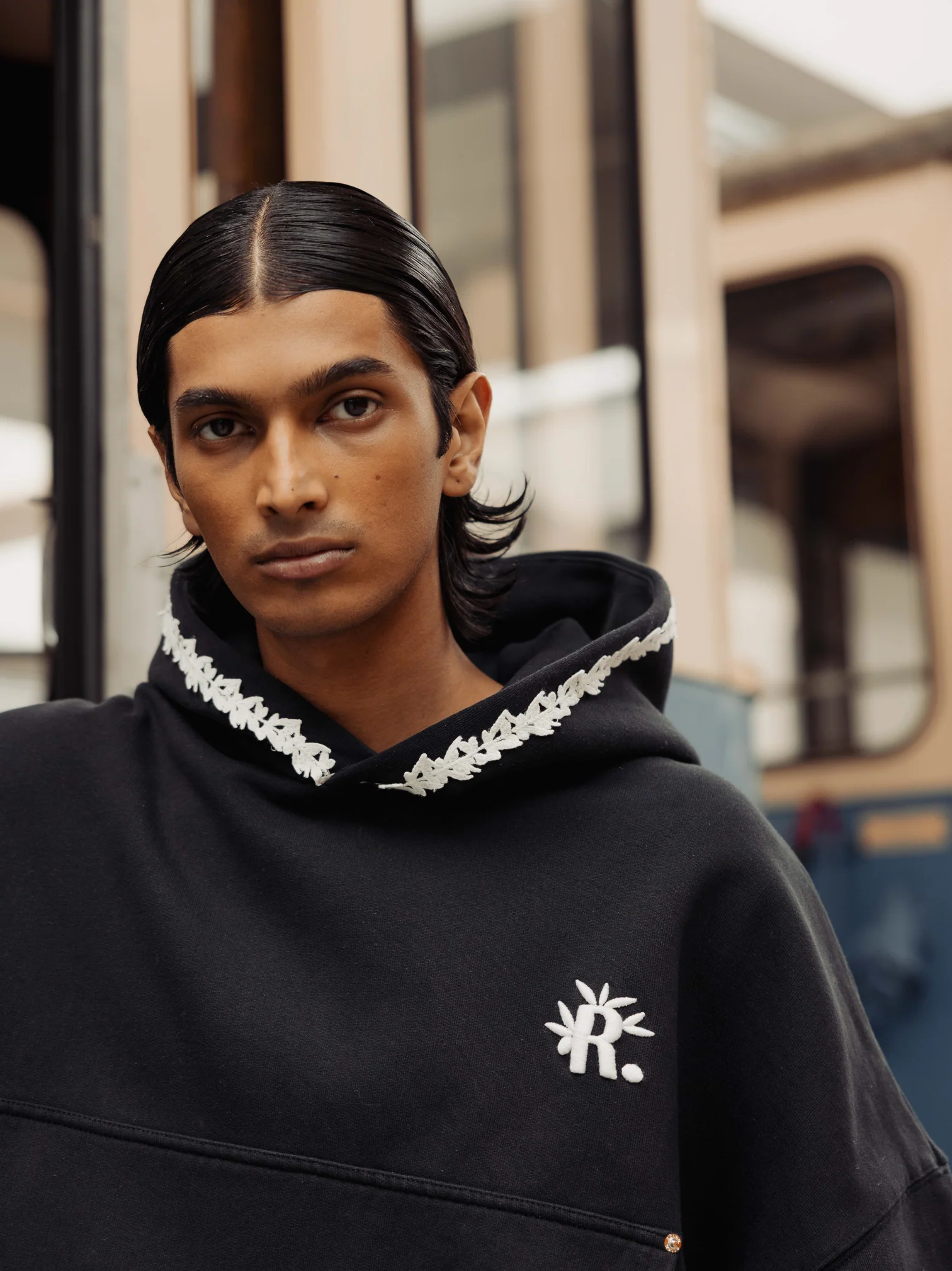 EMBROIDERED HOOD HOODIE - Image 7