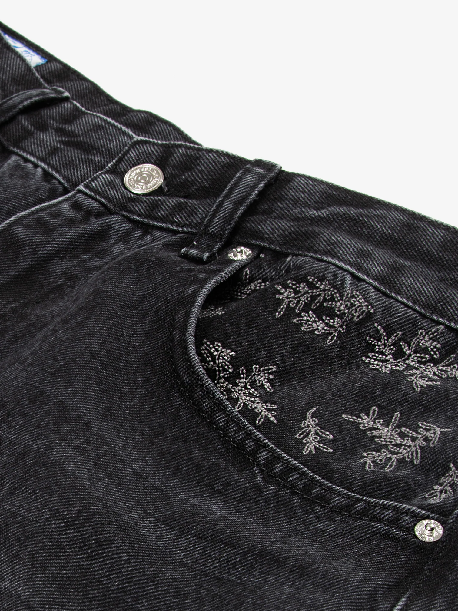 FADED WIDE-LEGGED OLIVE DENIM - Image 5