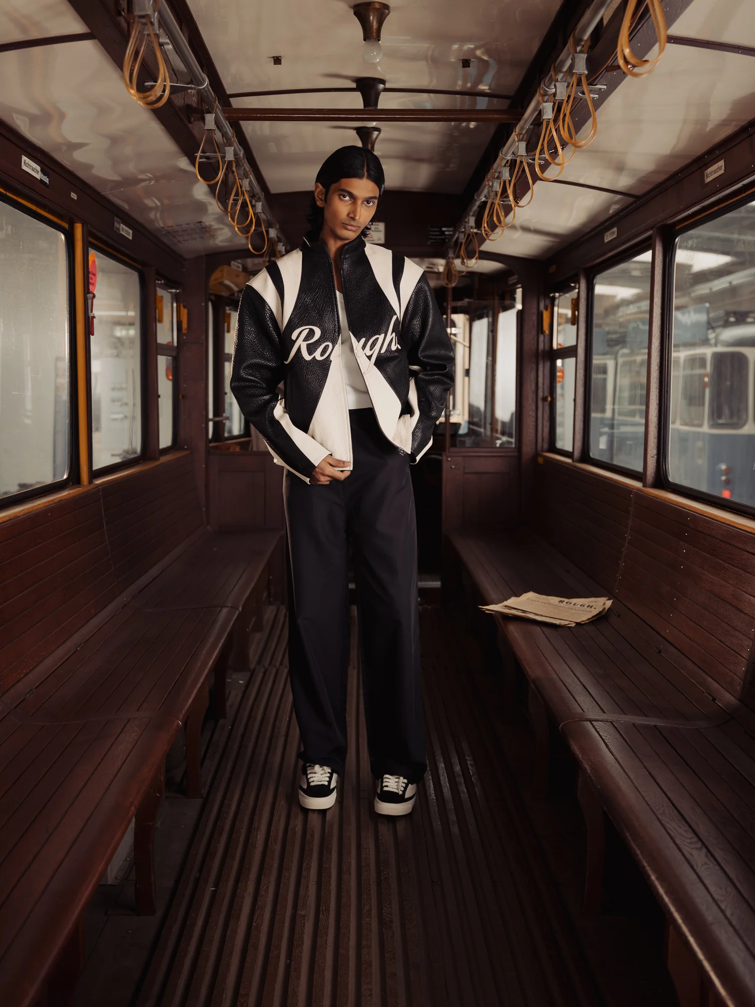LEATHER RACING BLOUSON - Image 3