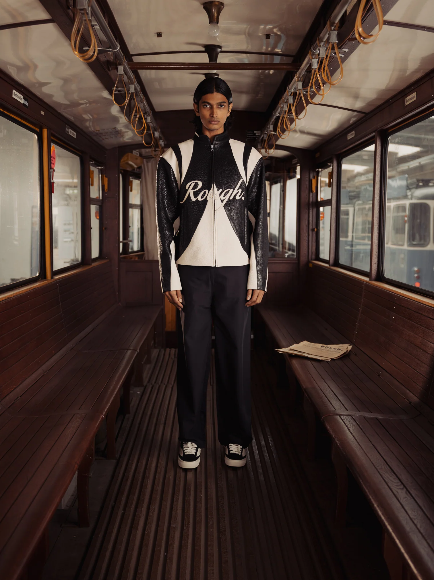 LEATHER RACING BLOUSON - Image 4