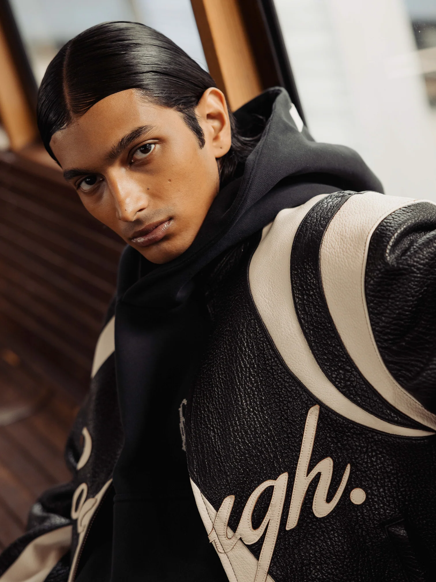 LEATHER RACING BLOUSON - Image 7