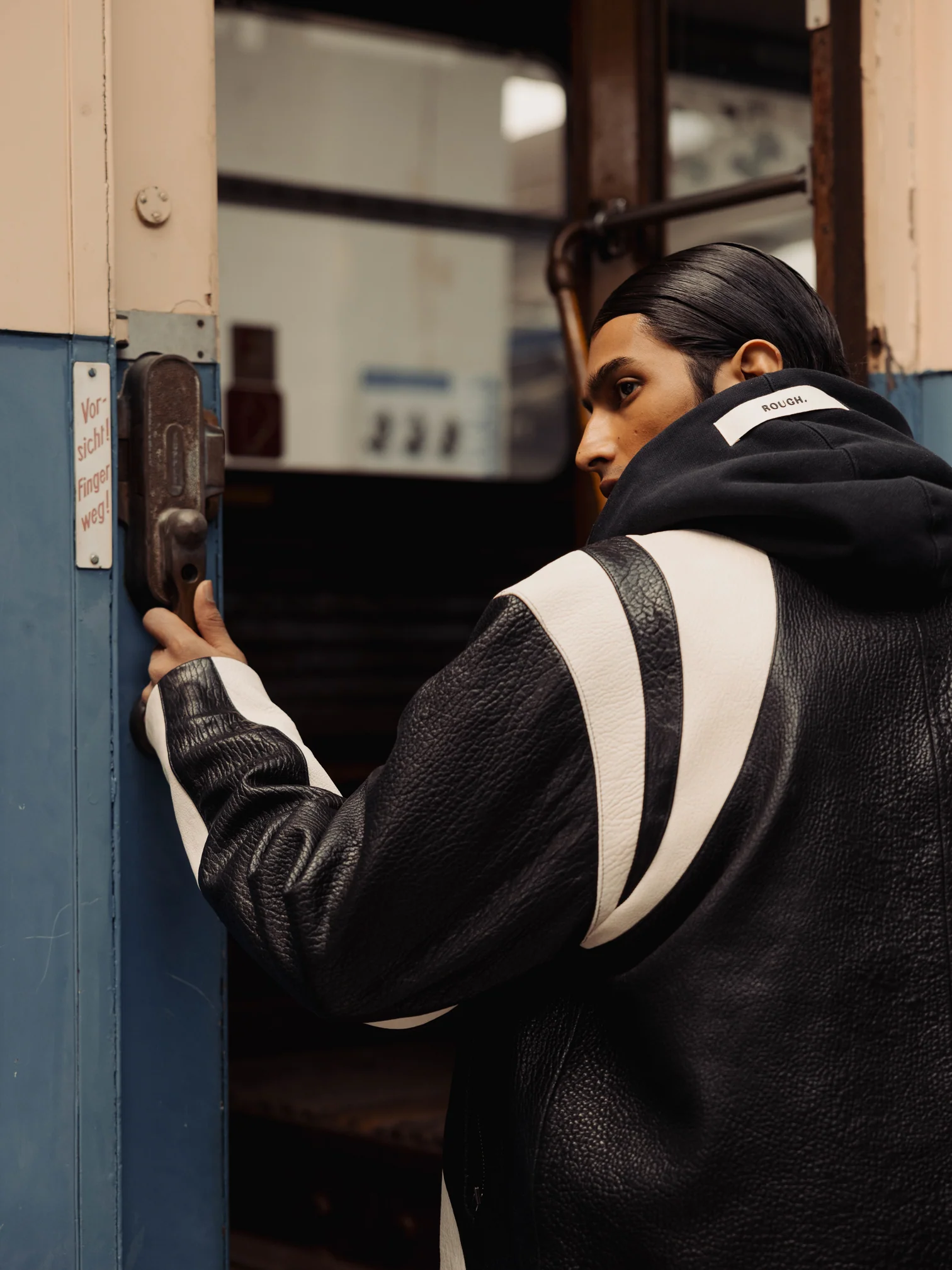 LEATHER RACING BLOUSON - Image 8