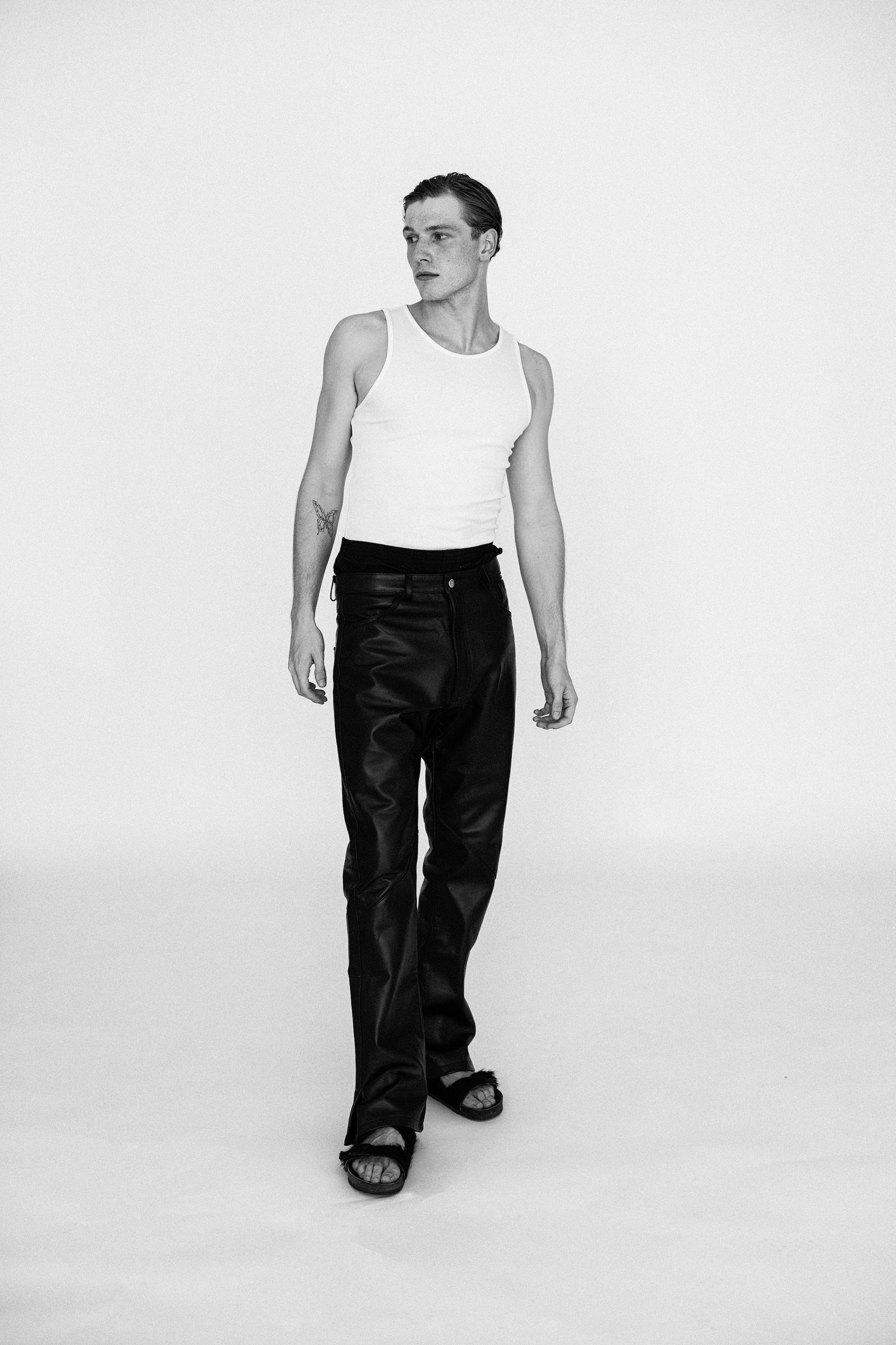 NAPPA LEATHER TAILORED TROUSERS - Image 3