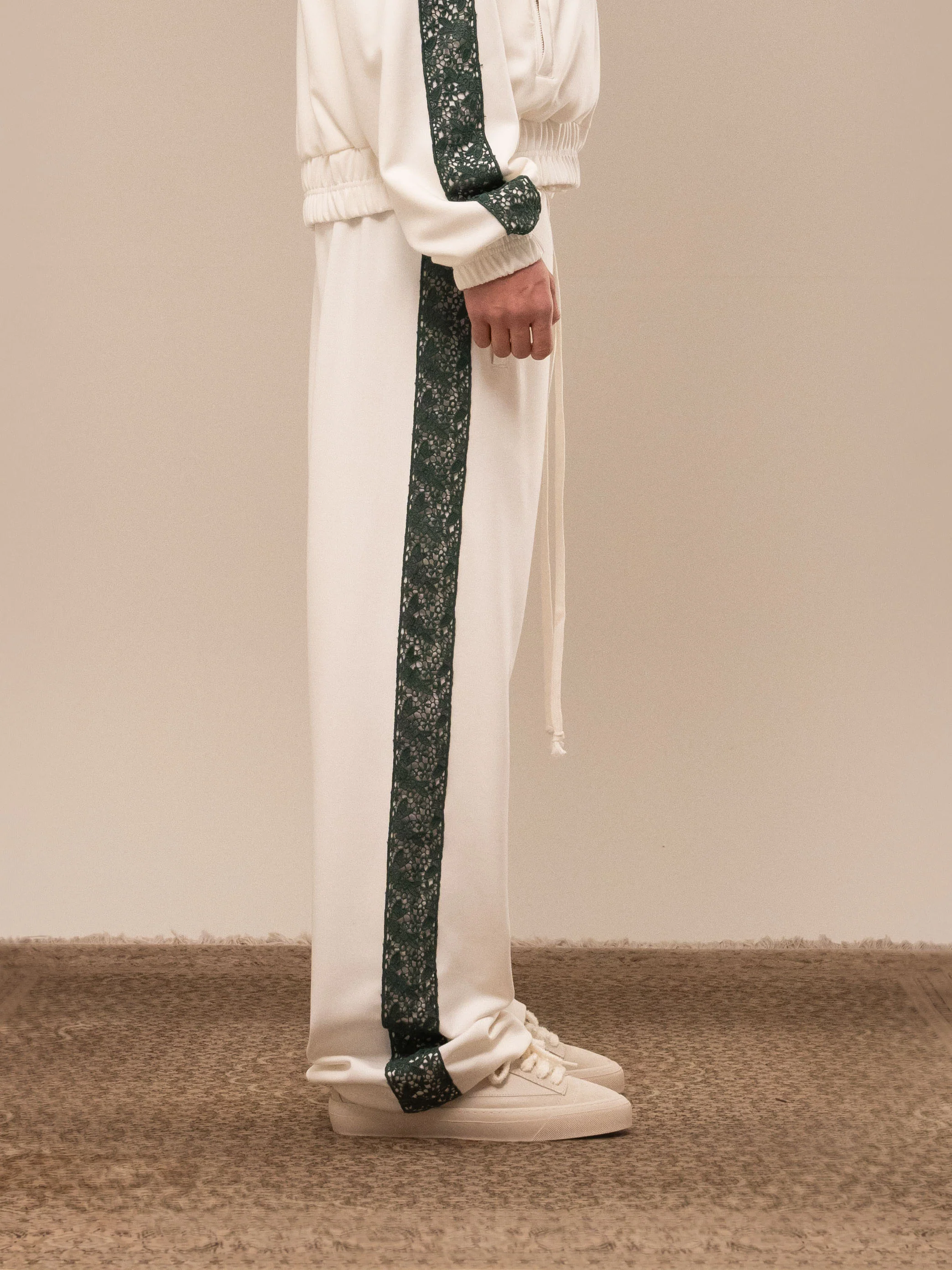 OLIVE TRACK PANTS OFF WHITE - Image 3