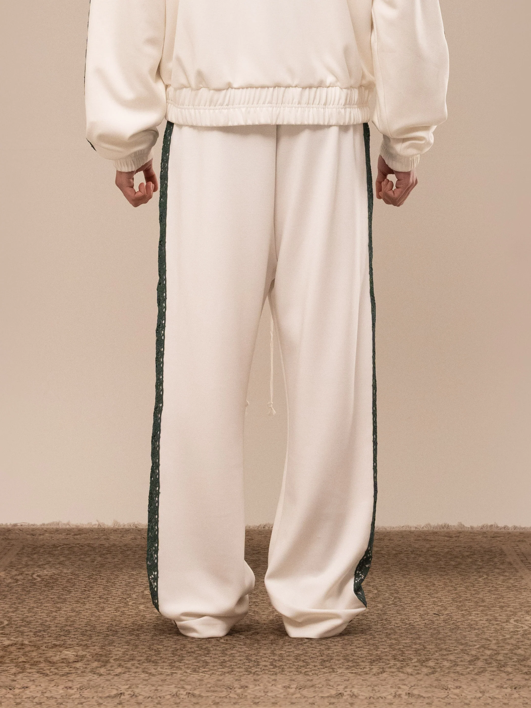 OLIVE TRACK PANTS OFF WHITE - Image 4