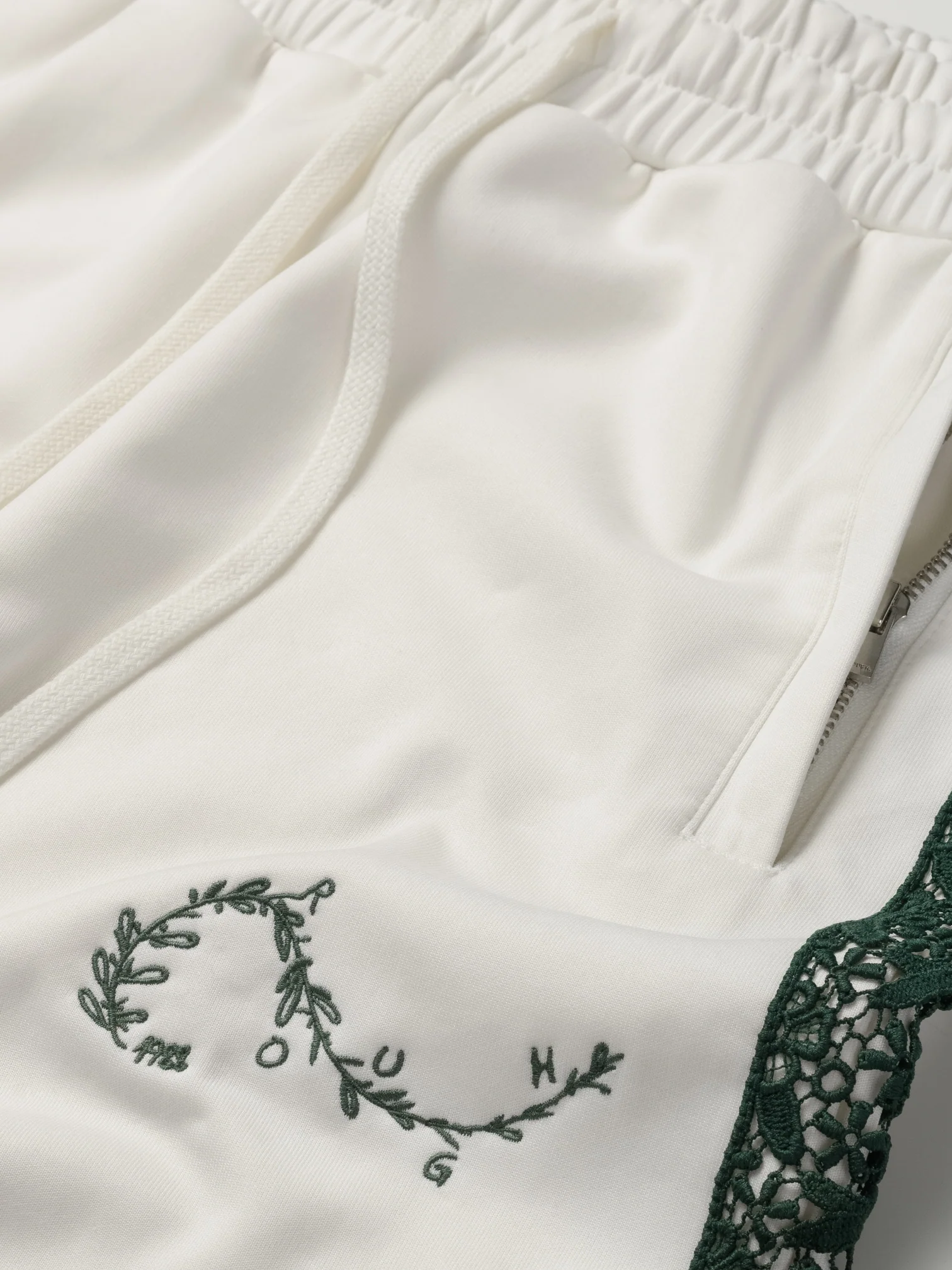 OLIVE TRACK PANTS OFF WHITE - Image 5