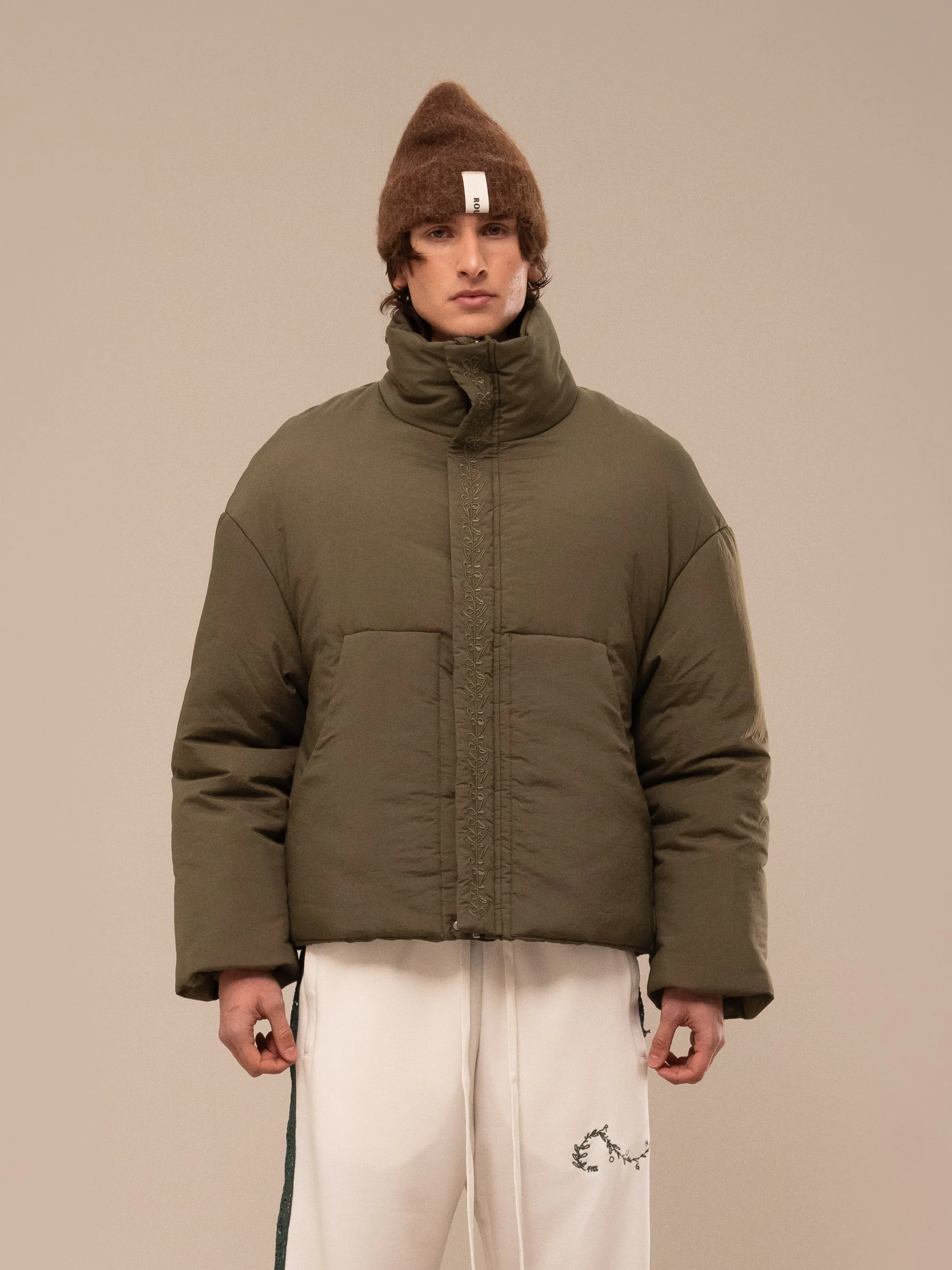 PUFFER JACKET DARK GREEN - Image 3