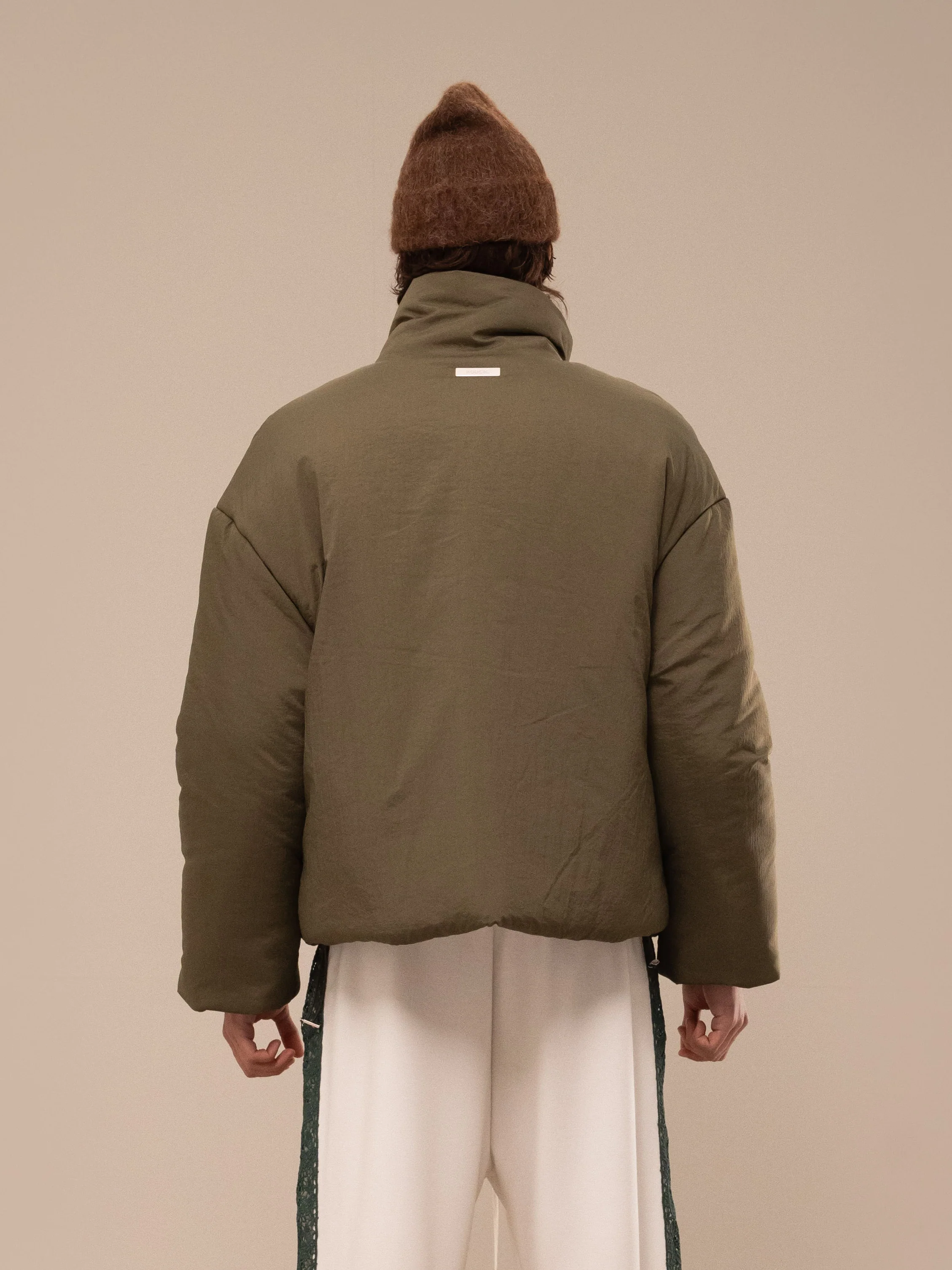 PUFFER JACKET DARK GREEN - Image 4