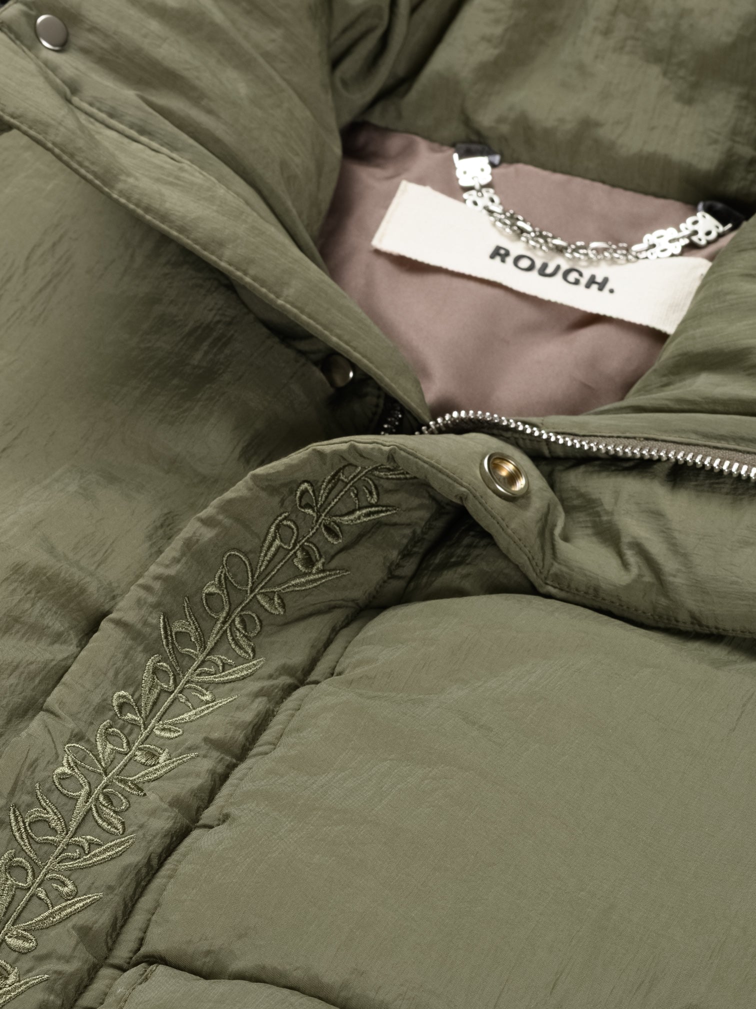 PUFFER JACKET DARK GREEN - Image 5
