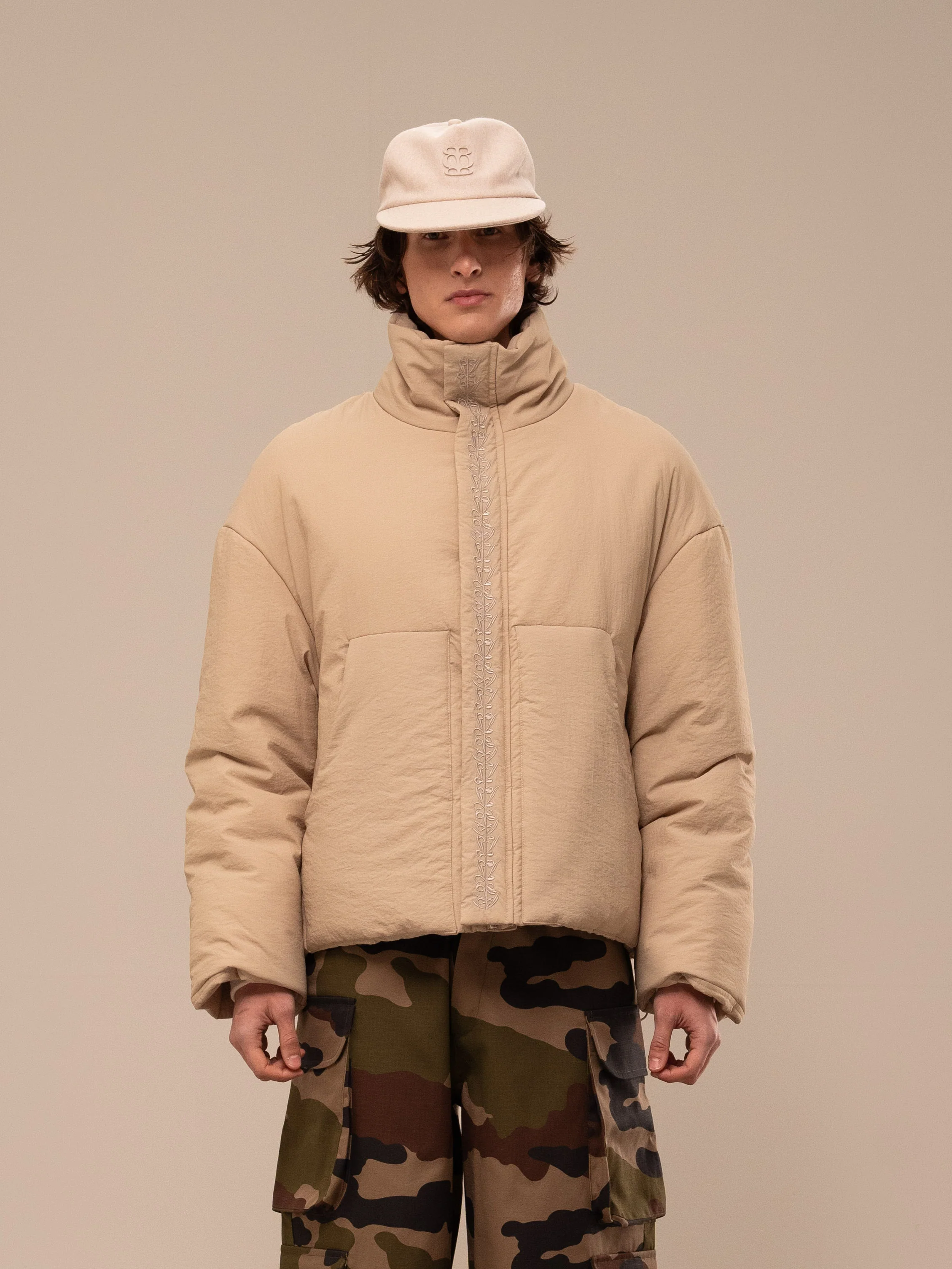 PUFFER JACKET LIGHT YELLOW - Image 3