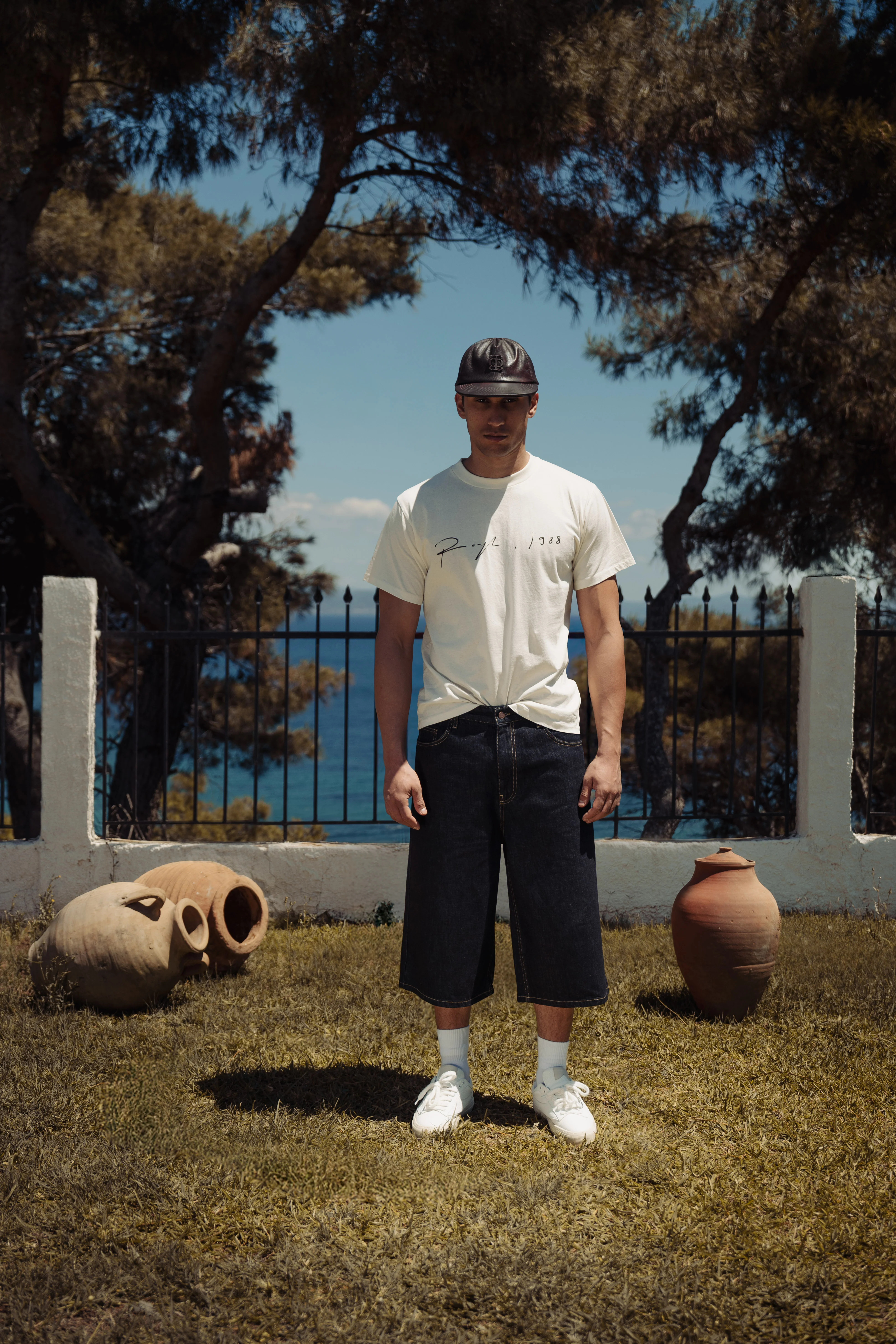 SIGNATURE FITTED T-SHIRT OFF WHITE/BLACK - Image 3