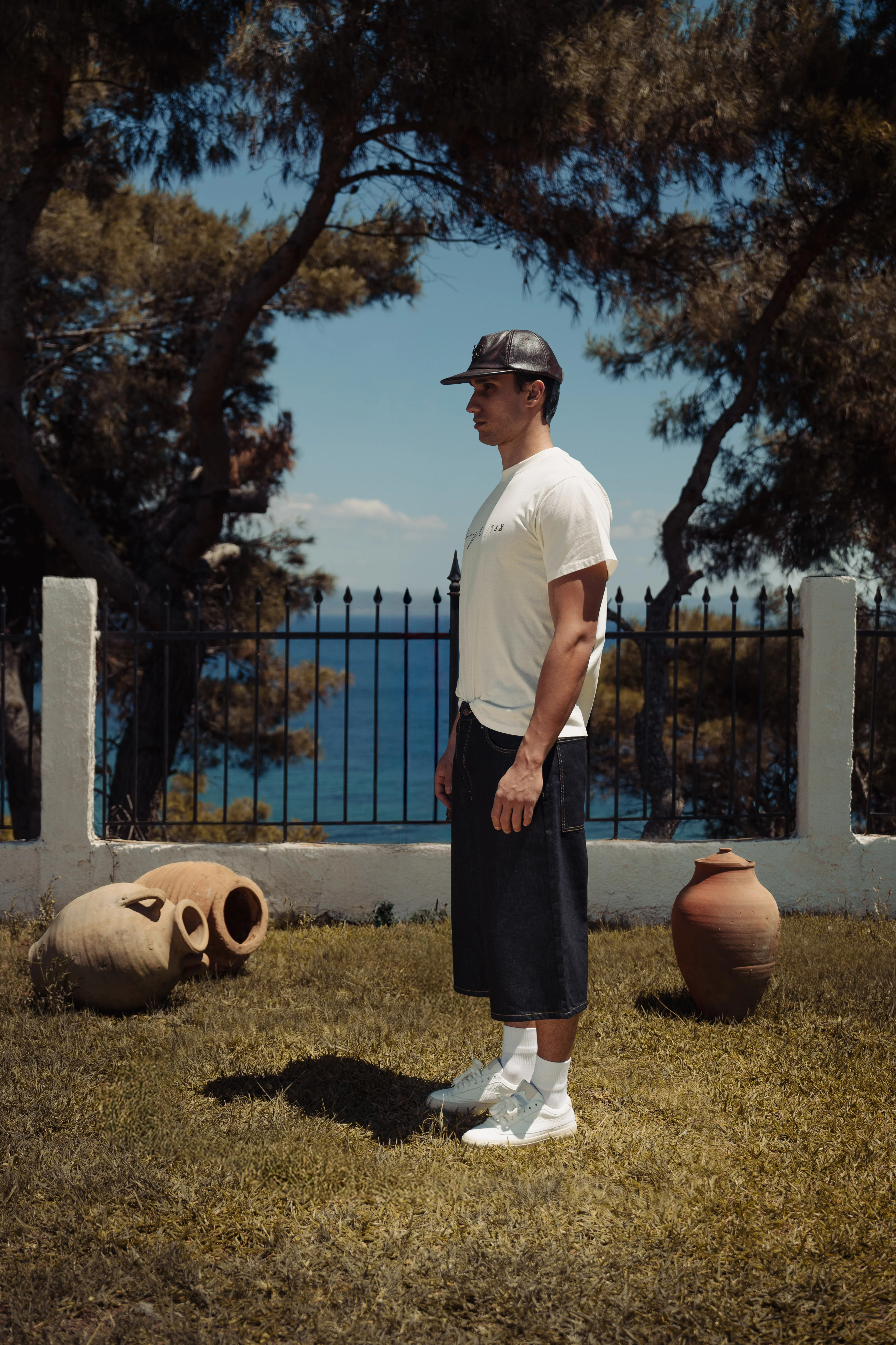 SIGNATURE FITTED T-SHIRT OFF WHITE/BLACK - Image 4