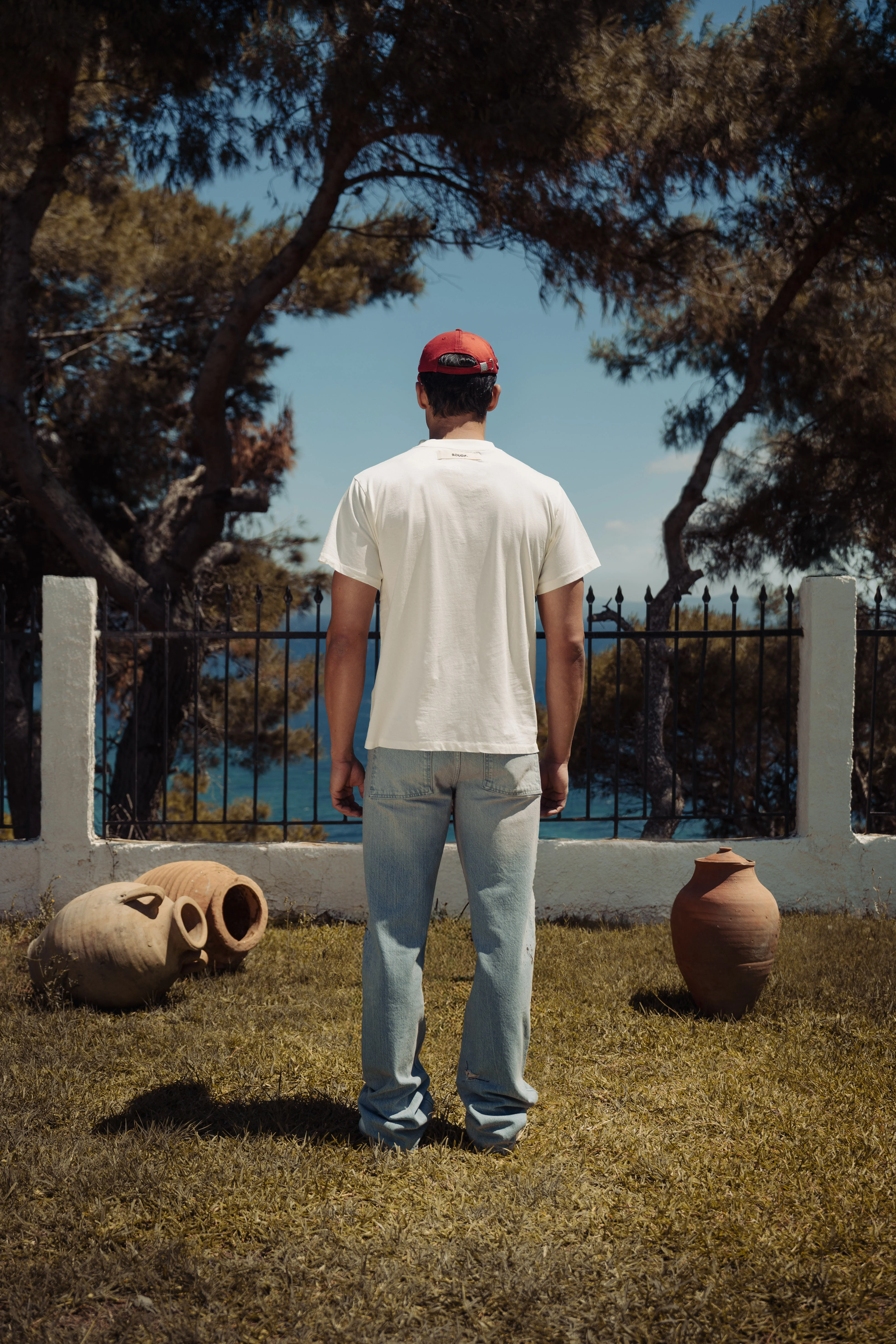 SIGNATURE FITTED T-SHIRT OFF WHITE/RED - Image 5